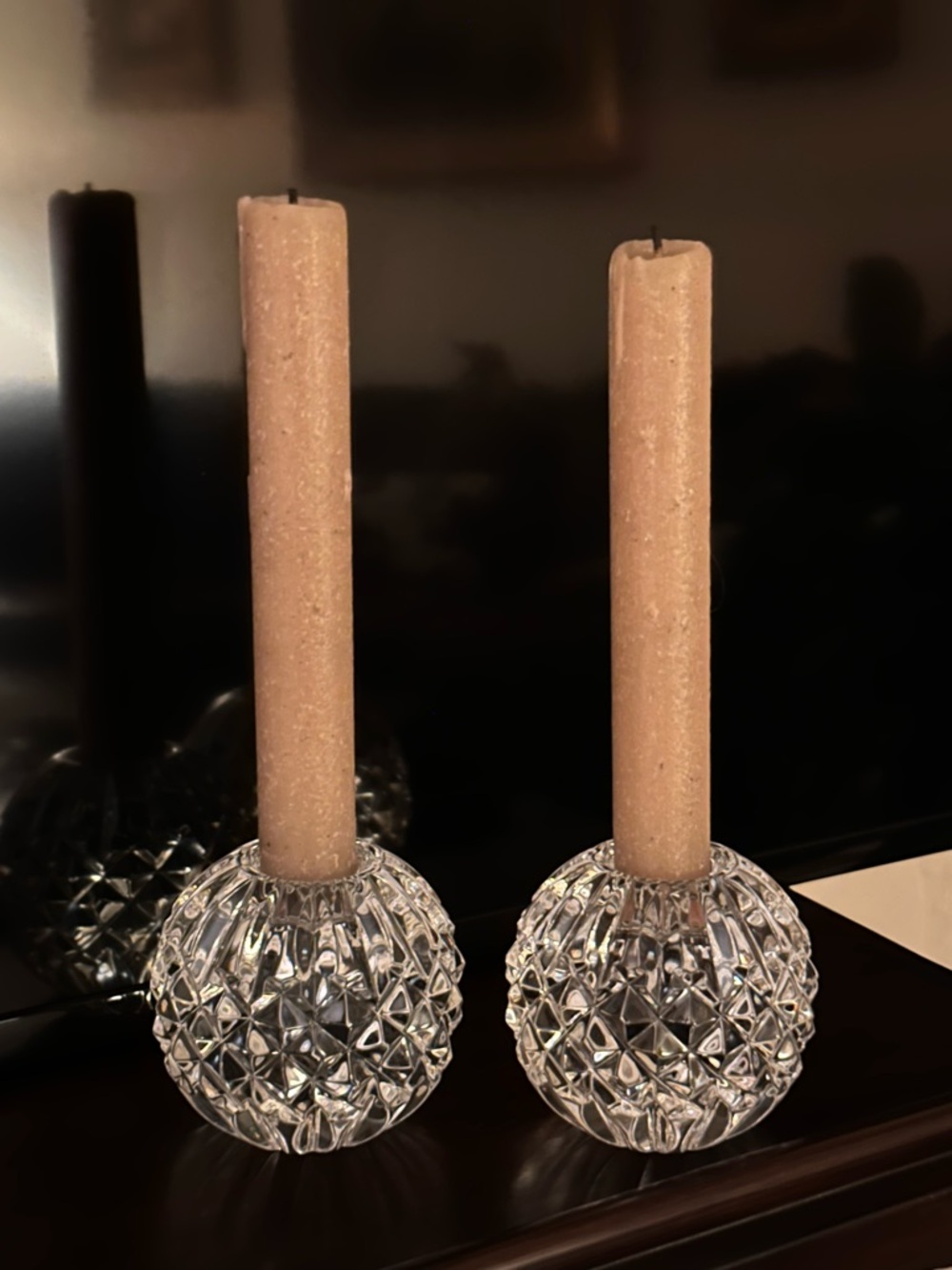 Waterford Crystal Ball Lismore pattern candle holders - Picture 10 of 10